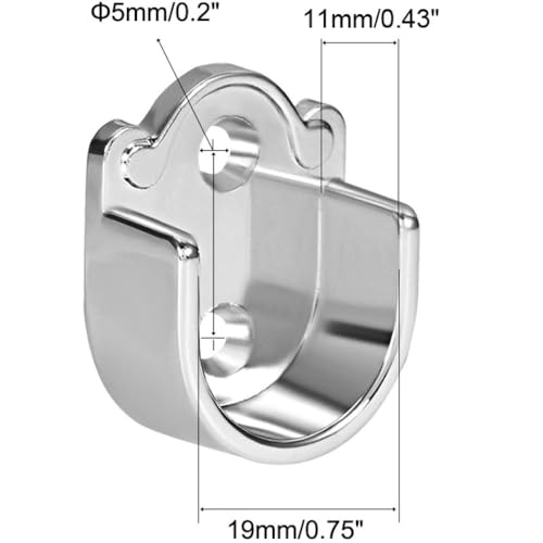 TOCHUN 2pcs Closet Pole Sockets for Rod 19mm Dia - Image 3