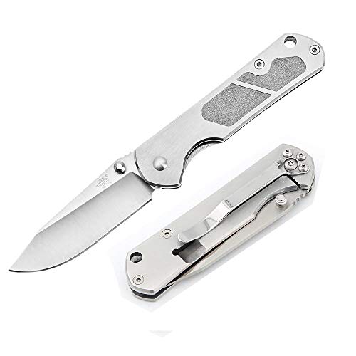 Sanrenmu 7010LUC-SA Pocket 8CR14Mov Blade Frame Lock Outdoor Camping Survival Utility Knife Super
