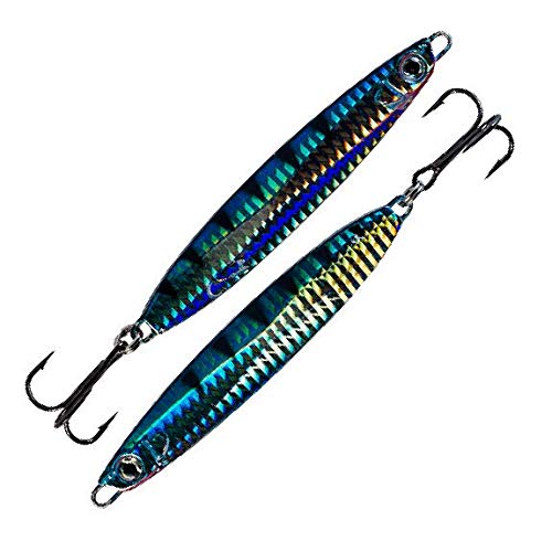 REELdiculous Ninja Surface Cast Jig – 40g To 100g, With MUSTAD Treble Hooks & Owner Rings, 9 Colors, Tournament-Grade Lure