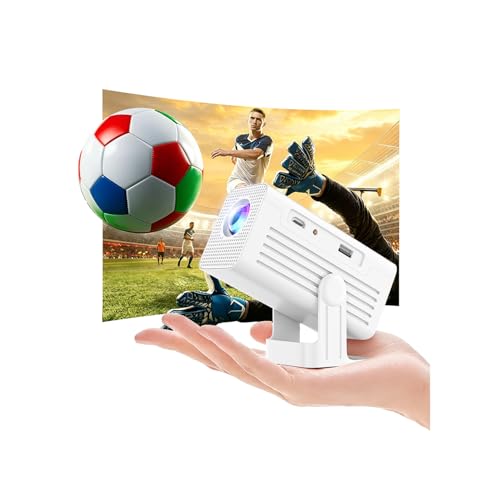 XENPONAD Mini Projector with WiFi and Bluetooth, 4K Supported Portable Smart Projector, Android 11 Built-in Apps, 260 ANSI Auto Keystone Short Throw Movie Projector for Bedroom, Camping, Outdoor Use