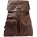 Produktbild LECONI Rucksack Vintage Lederrucksack Wanderrucksack Freizeitrucksack Natur echtes Rindsleder Stadtrucksack Cityrucksack Damen + Herren 31x40x11cm braun LE1008-wax
