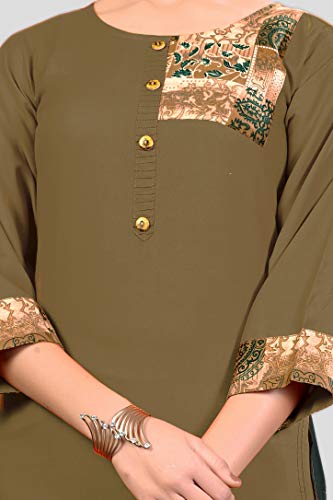 Image of Vbuyz Women's Rayon Solid Regular Kurti