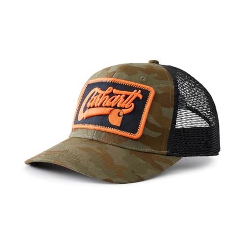 Carhartt Mens Ripstop Mesh-Back Camo Cap Army Green Camo One Size