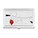 Red Flower Bud Abstract Art Corn Business Card Holder Case Pocket Box Wallet