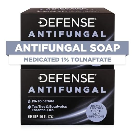 Defense Antifungal Medicated Bar Soap | Intensive Treatment for Athlete's Foot Fungus and Fungal Infections of The Skin (Two Bars, No Case)