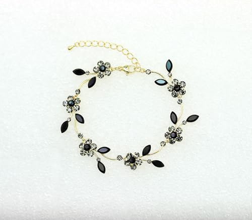 Image of Faship Gorgeous Rhinestone Crystal Floral Necklace Earrings Set