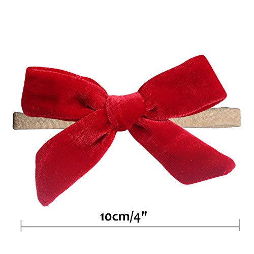 Insowni 15 Pack Solid Velvet Bow Super Stretchy Nylon Headbands Hairbands Accessories For Baby Girls Toddlers Newborns Infants Kids #TOP4