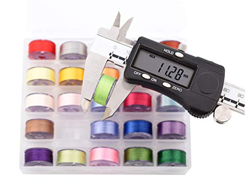 Simthread 25Pcs Assorted Colors Size A Class 15 (Sa156) 60Wt Prewound Bobbins Thread With Clear Storage Plastic Box For Brother Embroidery Thread Sewing Thread Machine Diy #TOP3