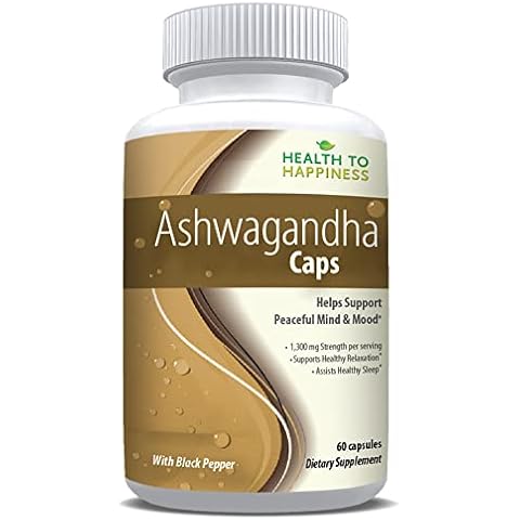 Health to Happiness Ashwagandha with Black Pepper - 60 ct, 1300 mg Cover