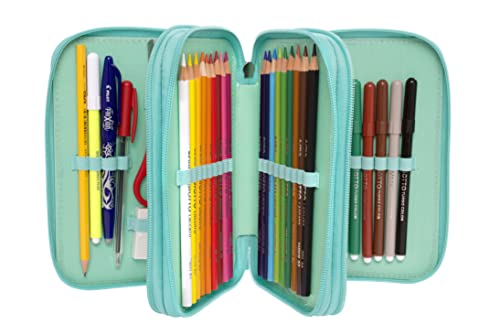 Astuccio Corredo 3 Zip Animal Crossing con Penna