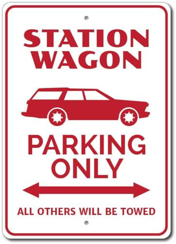 Station Wagon Parking Sign, Station Wagon Sign, Station Wagon Decor, Station Wagon Tin...