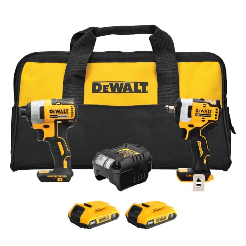 Image of DEWALT 20V MAX Cordless Impact Driver and Impact Wrench Combo (DCK242D2)