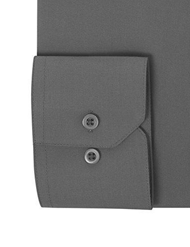 Italy Men's Long Sleeve Solid Premium Dress Shirt4