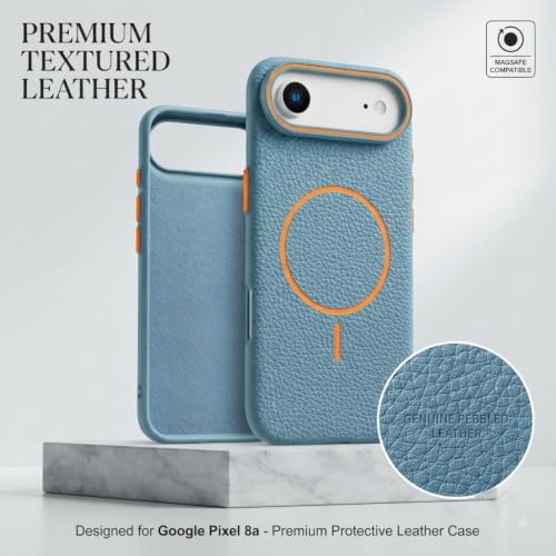 Image of Elzzi Compatible with iPhone 17 Air Case, MagSafe Compatible Magnetic Back Cover, Premium Lychee Texture PC+TPU Case with Soft Velvet Lining, Shockproof Protective Case, Pine