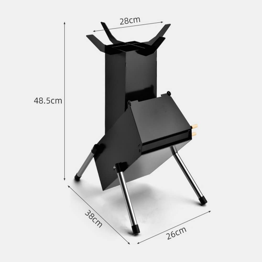 最終値引き❗️2口2連薪ストーブ　ロケットストーブ キャンプ 焚き火台 焚火　煙突 Amazon.co.jp: UPF 薪ストーブ 新昇級 1台2役 バーベキュー