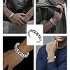 AYVRUOP Bracciale vintage da uomo, struttura intrecciata galvanica, apertura regolabile, adatto per l'esterno e il tempo libero #5