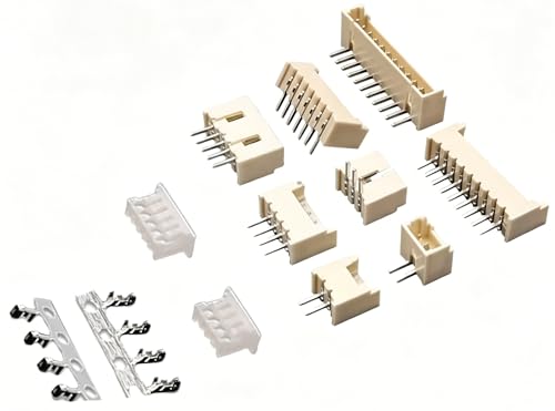 Terminal micro JST de 1,25 mm horizontal con conector de 7 pines para soldadura en PCB, 50 pzas