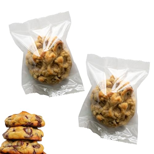 KayLe 4.7 x 6 Clear Treat Bags, 100 Count Heat Sealable PET Cookie Bags, Bakery Packaging Bags for Cookies, Candy & Snacks | 4.7 x 6 Clear 100