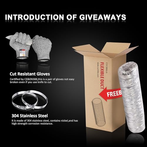 5 Inch 25 Feet Insulated Flexible Duct R4.2,5 Inch Insulated Flexible Duct,5 Insulated Flexible Duct,5 Flexible Duct,5 Insulated Duct,for Heating and Air Conditioning HVAC Systems