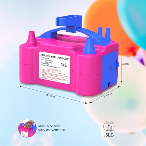 Image of IDAODAN Electric Balloon Pump, Portable Electric Balloon Blower Machine Inflator Air Pump for Party Decorations