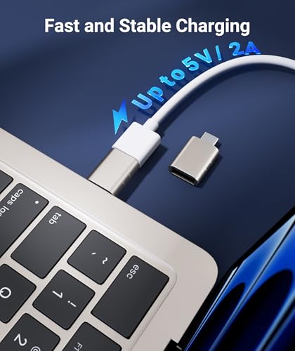 Image of Syntech USB C to USB Adapter Pack of 2 USB C Male to USB3 Female Adapter Compatible with iPhone 17 Pro Max MacBook Pro Air 2024 iMac iPad mini Pro, Other Type C or Thunderbolt 5 /4 Devices, Starlight