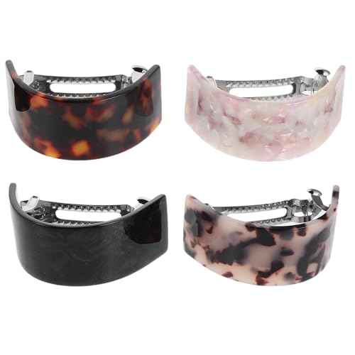 Pinzas de cabello para fijar moños sin caídas: 4 clips de leopardo TEHAUX