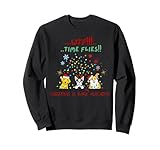 Photo Gallery time flies funny christmas dogs holiday humor apparel. felpa Photo Gallery time flies funny christmas dogs holiday humor apparel. felpa