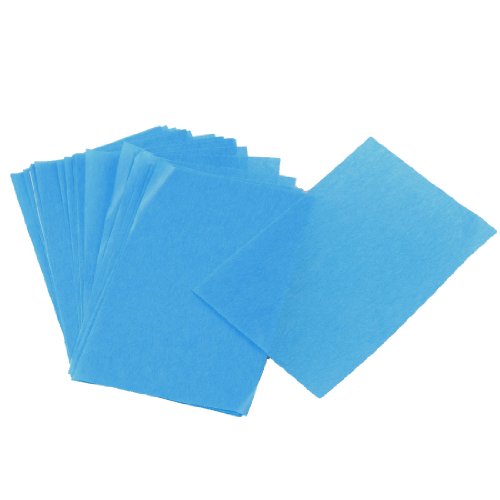 uxcell Lady Cosmetic Facial Oil Blotting Paper Sheets Blue 50 Pcs