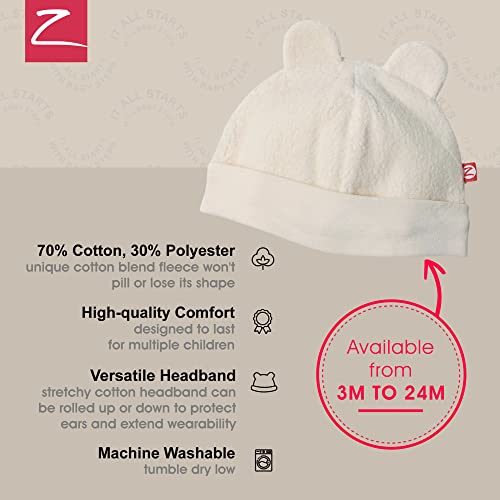 Zutano Unisex Baby Fleece Hat, Winter Baby Hat For Boys And Girls, Cold-Weather Baby Gear, Infant Cap, Cream, 3M #TOP2
