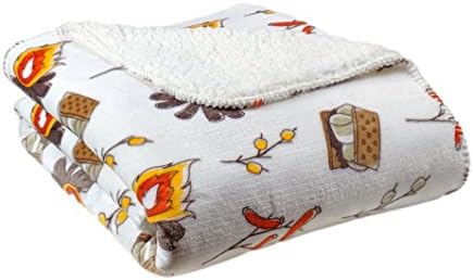 AVAFORT Velvet Plush Home Fleece Throw Blanket for Couch Sofa Bed, Warm Elegant Fuzzy Blanket for Kid Baby Adults or Pet, Lightweight Soft Cozy Luxury Microfiber Blankets (Smores, 50"x 60")