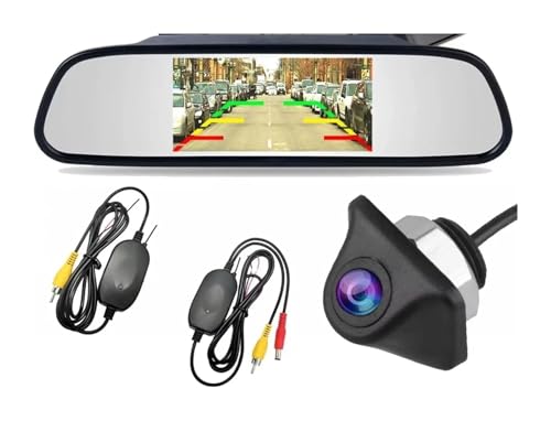 Parking Assist Sensor Wireless With Mirror Monitor For Vehicle Parking Hd Reverse Camera With 4.3 Inch Rear View(XC-XFD)
