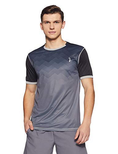 Image of CAHOOT Men's Navy Blue Ombre Dri-Fit Activewear T-Shirt Regular Fit for Casual Wear | Structured T-Shirt Crafted with Comfort Fit and High-Performance for Everyday Wear