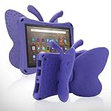 JGY Fire HD 8 Kids Tablet 10th Gen 2020 2022 Pretty Butterfly Case for Kids Girl EVA Foam Full Cover