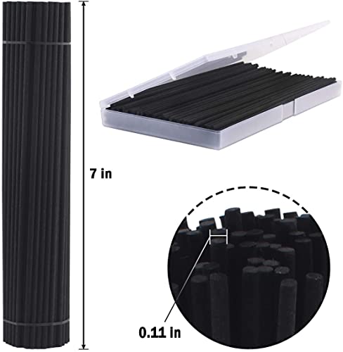 100 palitos difusores de aromaterapia negros de 7 pulgadas miniatura 2