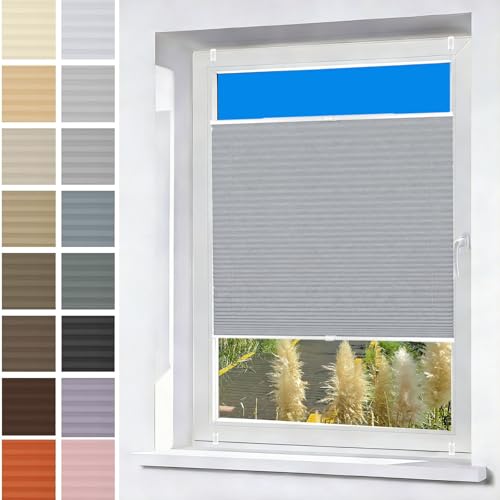 Estor Enrollable Opaco Estores 20 x 160 cm Protección de La Intimidad, Translúcido Pesiana Enrollable Liso Estores Enrollables Translucidos Premium para Ventanas, Gris Claro