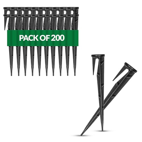 Price comparison product image GARDENIX® Pack of 200 WirePEG Securing Pegs for Boundary Wire for Robotic lawnmowers kompatible with Gardena Husqvarna Worx Bosch