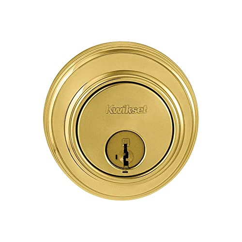 Kwikset 816-3S Key Control Deadbolt Smart Key Bright Brass Finish