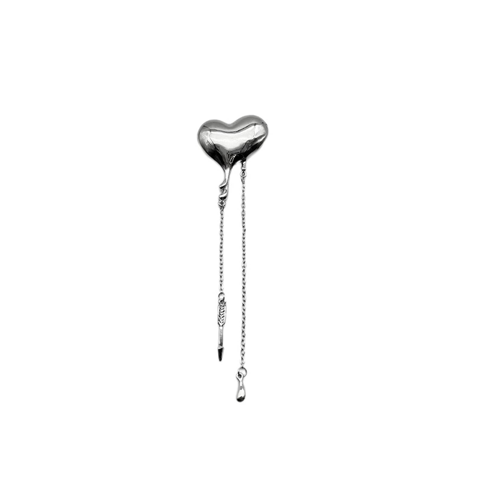 WXKAGF Spille in Metallo per Donna Accessori Punk Rock Uomo Cuore Corto Nappa Cappotto Abito Spille da Bavero Spilla alla Moda