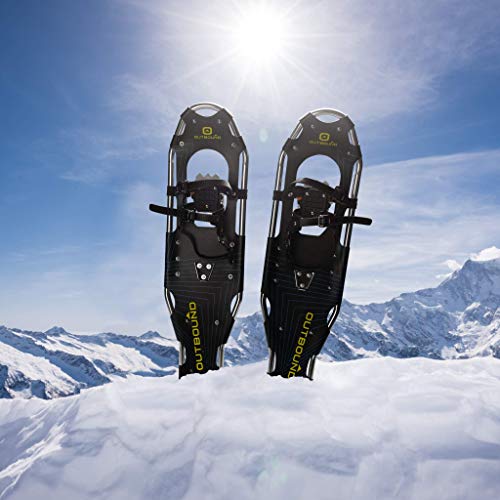 OUTBOUND Snowshoes Kit | Lightweight Aluminum Snowshoes with Adjustable Poles and Bag | Men and Women | 25 Inches