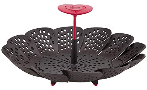 Lagostina Ingenio Smart Cestello Vapore con alette, Plastica, Nero e Rosso