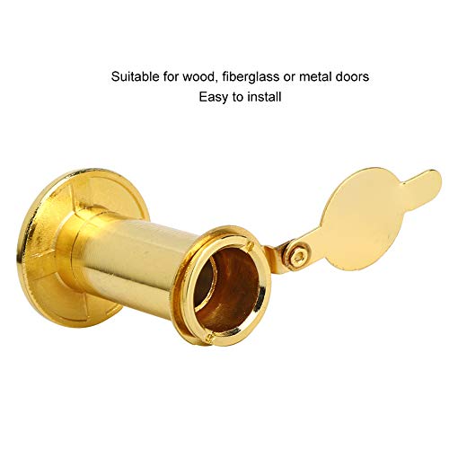 CHICIRIS Mirillas para Puerta, 2 Piezas Visor de Puerta, Ángulo de Visión de 220 Grados Anti-Robo, Mirilla con Cubierta Trasera para Seguridad en Hogar y Hotel, Color Dorado miniatura 6
