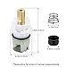 BE-TOOL RP25513 Faucet Stem Unit Assembly Kit Compatible with Delta Most Two Handle Faucets Cartridge with Seat and Spring for Bathtub Shower Sink Bathroom Faucet (White)