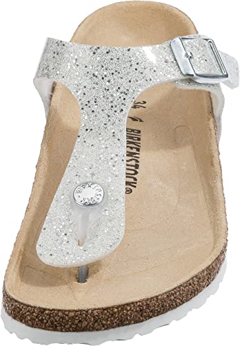 Image of Birkenstock Gizeh Birko Flor Kids Cosmic Sparkle White Sandals-EU 31, White, 13 UK Child Narrow