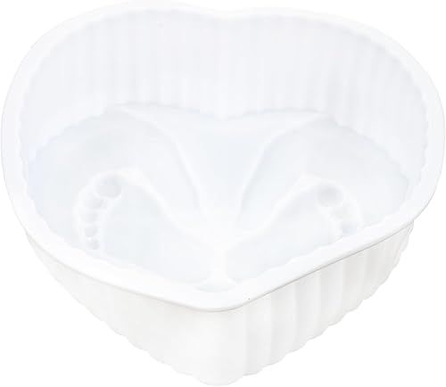 DECHOUS Molde de silicona para pies de bebé, molde de silicona para resina, molde de bloque de hielo, molde de galletas, molde de jabón, molde para