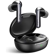 EarFun Air S Noise Cancelling Wireless Earbuds, Qualcomm aptX, 4 Mics CVC 8.0 Clear Call, Multipoint Connection, Wireless Charging, 10mm Wool Composite Drivers, EarFun App with Custom EQ, Game Mode