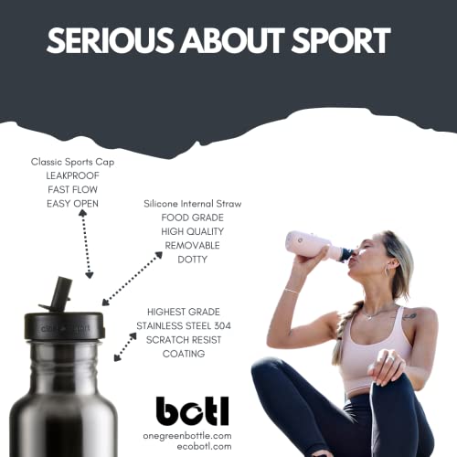 Borraccia da 800 ml, in acciaio inox, resistente