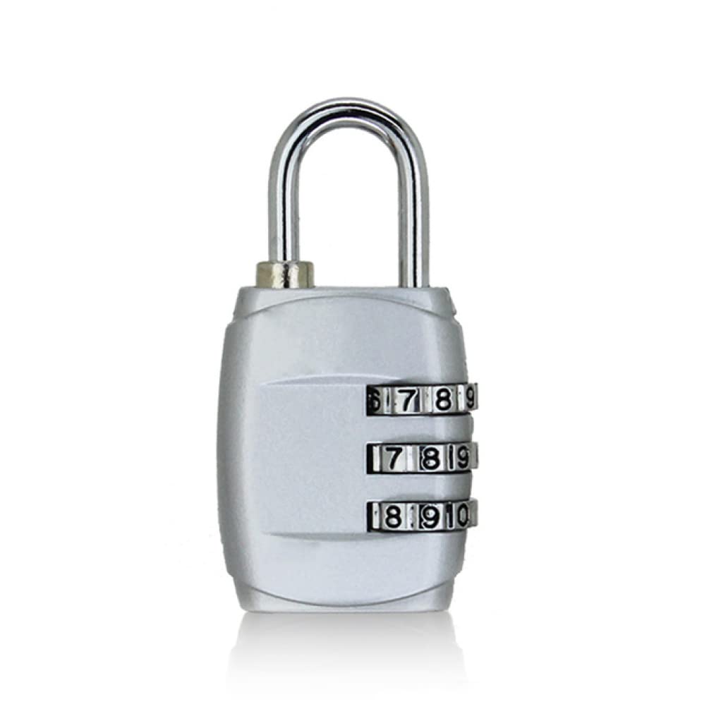 Lucchetti a combinazione， Lucchetti per valigie Lucchetto con password a 3 cifre, lucchetto a combinazione for bagagli da viaggio, piccolo lucchetto for cassetti, lucchetto elettronico(Black,Black)