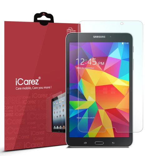iCarez HD Clear Screen Protector for Galaxy Tab 4 8.0, 2-Pack Pet Film
