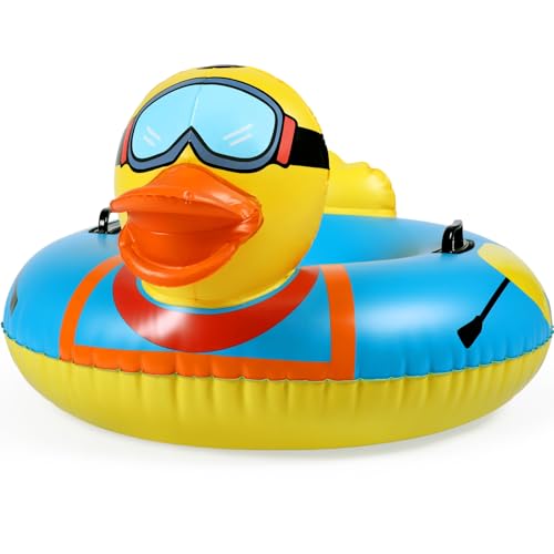 Syhood Snow Tube Inflatable Duck Sled for Kids and Adult