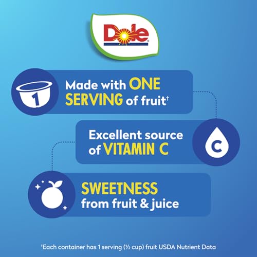 Dole Fruit Bowls Mandarin Oranges in 100% Juice Snacks, 4oz 36 Total Cups, Gluten & Dairy Free, Bulk Lunch Snacks for Kids & Adults